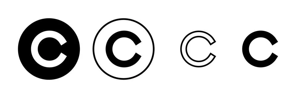 Copyright icon vector illustration. copyright sign and symbol Stock Illustration
