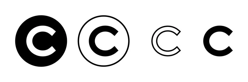 Copyright icon vector illustration. copyright sign and symbol Stock Illustration