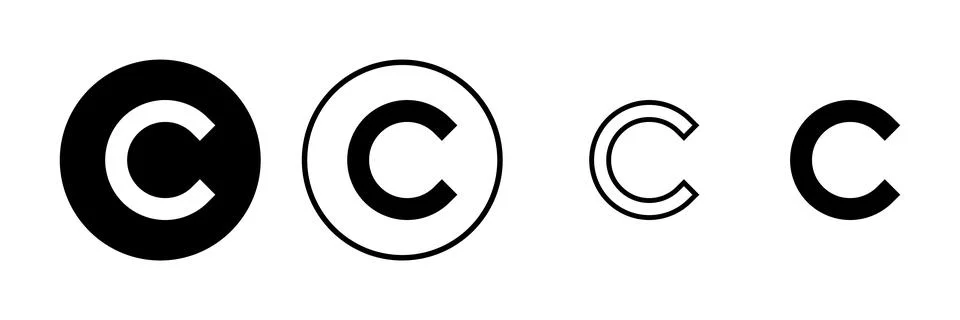 Copyright icon vector illustration. copyright sign and symbol Stock Illustration