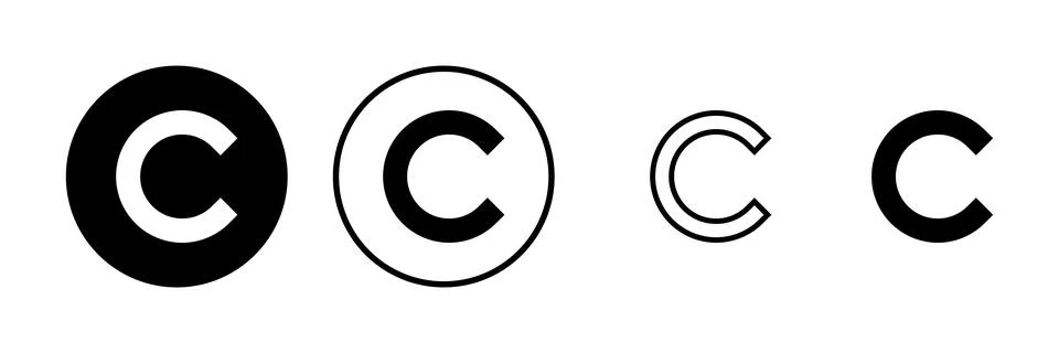 Copyright icon vector illustration. copyright sign and symbol Stock Illustration