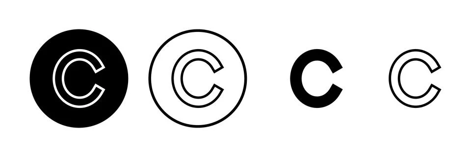 Copyright icon vector illustration. copyright sign and symbol Stock Illustration