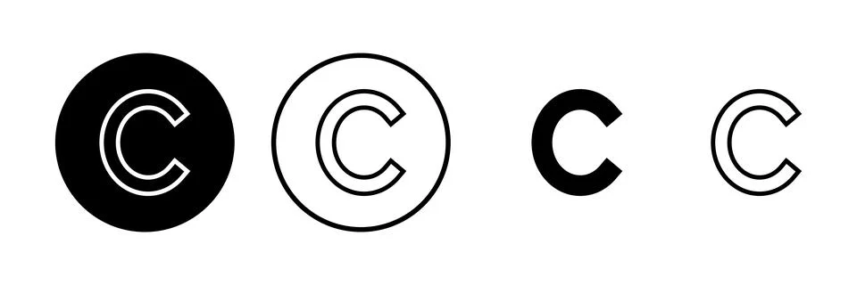 Copyright icon vector illustration. copyright sign and symbol Stock Illustration