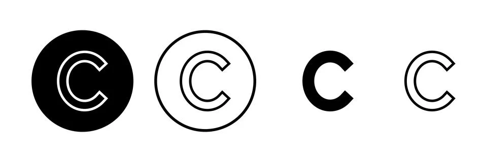 Copyright icon vector illustration. copyright sign and symbol Stock Illustration