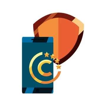 Copyright of intellectual 库存插图