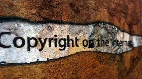 Copyright on the internet Stock Footage 73075177