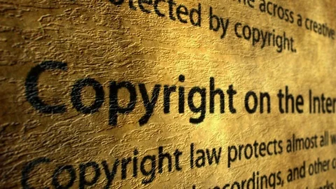Copyright on the internet Stock Footage 92145635