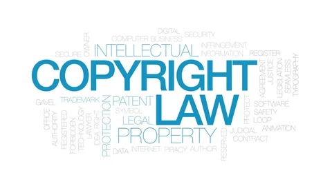 Copyright law animated word cloud. Kinetic typography. Stock Footage 106206810