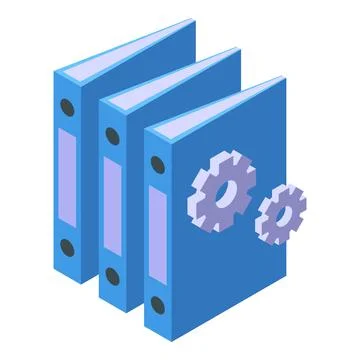 Copyright law folder icon isometric vector. Legal protection Stock Illustration
