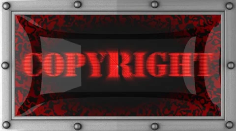 Copyright on led Stock Footage 8693074