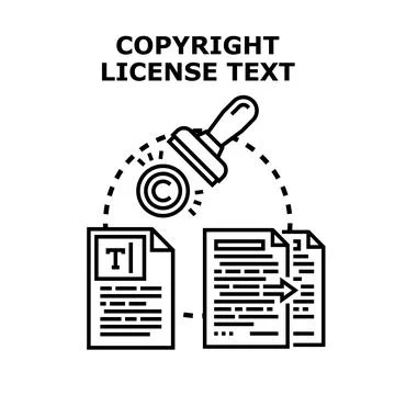 Copyright license text document protecting intellectual property イラスト素材