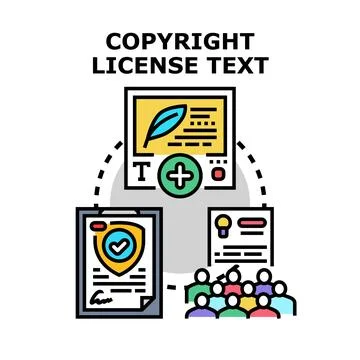 Copyright licensing intellectual property rights concept Stock Illustration