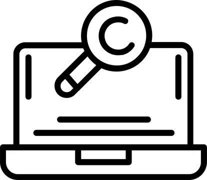 Copyright Line Icon Design Stock Illustration