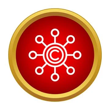 Copyright network concept protecting intellectual property distribution Stock Illustration