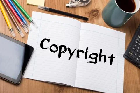 Copyright - Note Pad With Text Stock Photos