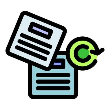 Copyright protecting documents with content management system Stock Illustration