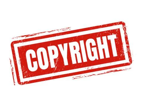 Copyright red stamp style Stockillustratie