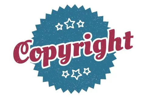 Copyright sign. copyright round vintage retro label. copyright Stock Illustration
