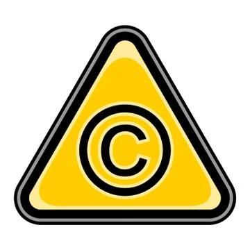 Copyright Sign Triangular Sticker Illustrazione stock