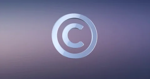 Copyright Silver 3d Icon Stock Footage 69806108