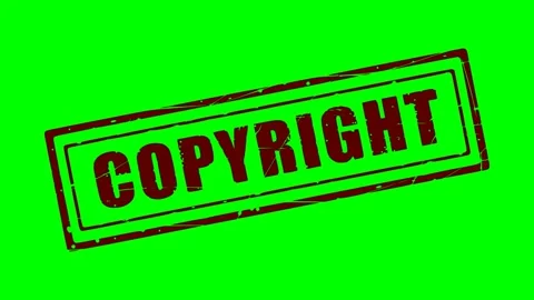Copyright stamp animation with red flashing light Stock Footage 339472989