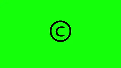 Copyright Symbol Animation on Green Screen Vídeos de archivo 334764796