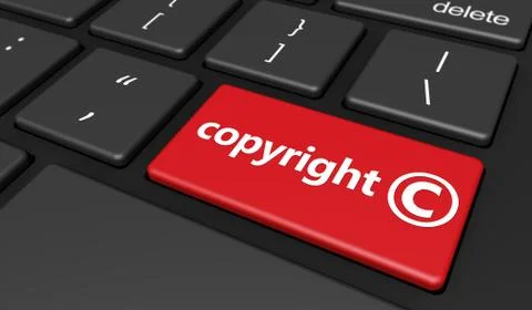Copyright Symbol Computer Button Stock Illustration