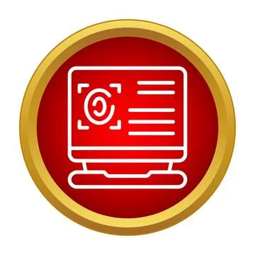 Copyright symbol on computer screen for digital rights Illustrazione stock