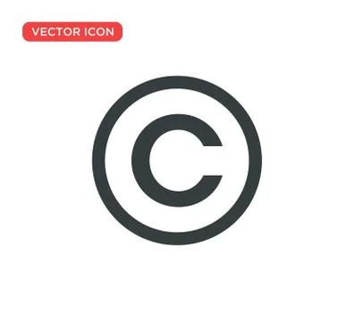 Copyright Symbol Icon Vector Illustration Design Stock Illustration