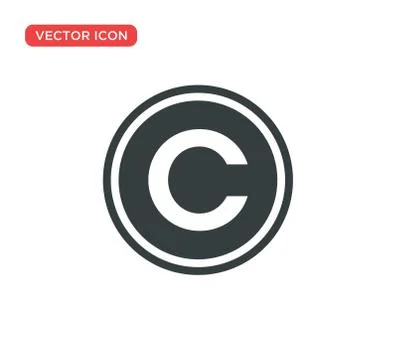 Copyright Symbol Icon Vector Illustration Design Stock Illustration