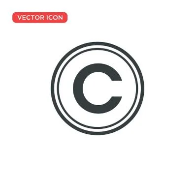 Copyright Symbol Icon Vector Illustration Design Stock Illustration