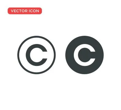 Copyright Symbol Icon Vector Illustration Design Stock Illustration