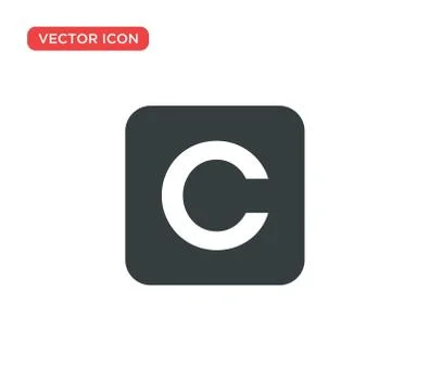 Copyright Symbol Icon Vector Illustration Design Illustrazione stock