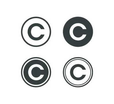 Copyright Symbol Icon Vector Illustration Design Stock Illustration