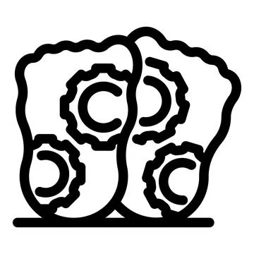 Copyright system protecting creative works with gears and shield symbol Stock Illustration