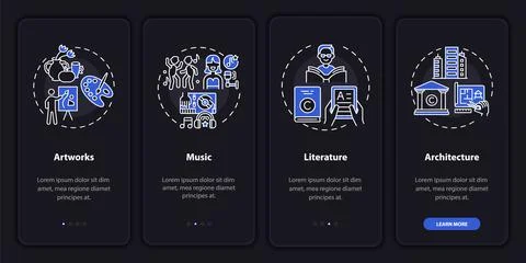 Copyright things onboarding mobile app page screen with concepts イラスト素材
