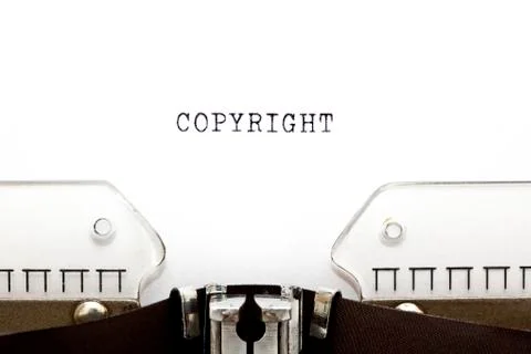 Copyright typewriter Stock Photos