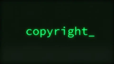 Copyright, Typing Text, Retro Computer Screen Stock Footage 265868442