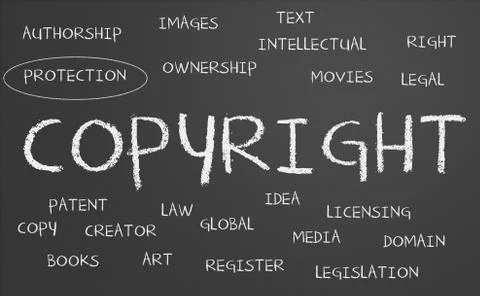 Copyright word cloud Stock Illustration