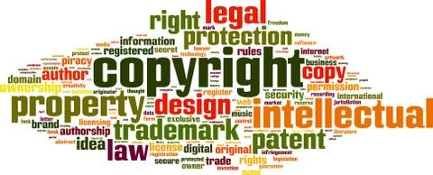Copyright word cloud Stock Illustration