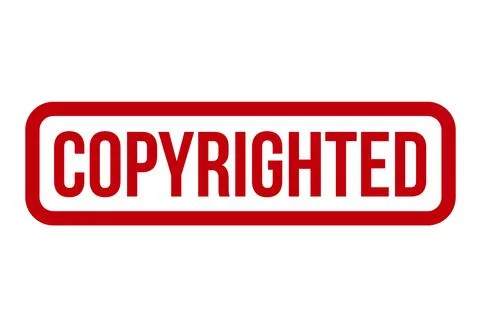 Copyrighted Rubber Stamp Vector Illustration Stock Illustration