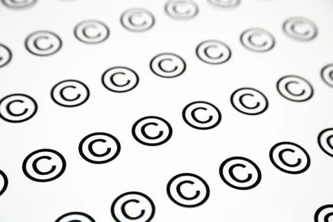 Copyrighted sign Stock Photos