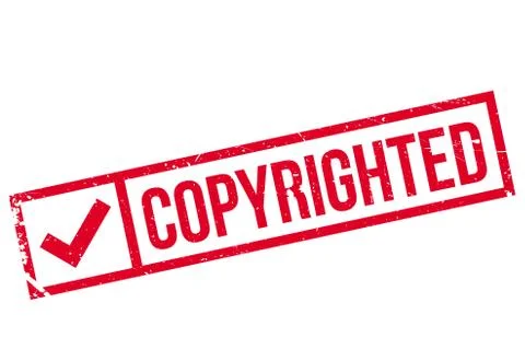 Copyrighted stamp Stock Illustration