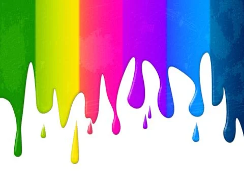 Copyspace color showing multicoloured painted and painting Stockillustratie