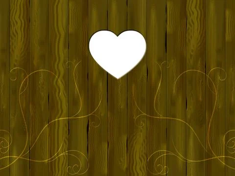 Copyspace panelling showing valentine's day and timber Stock Illustration