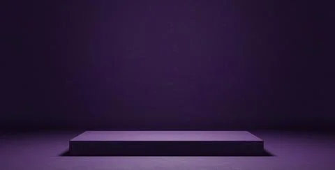 Copyspace Podium Platform Studio Dark Purple Violet Display Background Produc Stock Illustration