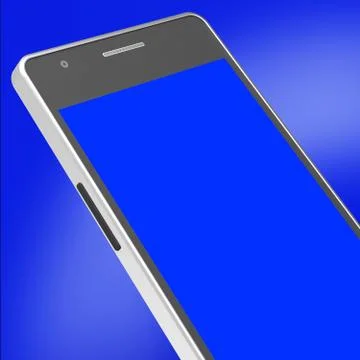 Copyspace smartphone meaning copy-space online and internet Stock Illustration