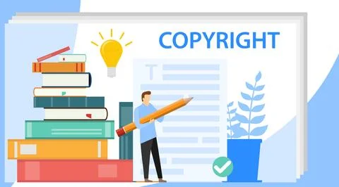 Copywriter concept. Copywriter is typing. Idea of writing texts イラスト素材