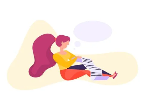 Copywriter concept. Idea of writing texts, creativity Stock Illustration