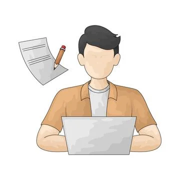 Copywriter illustration Illustrazione stock