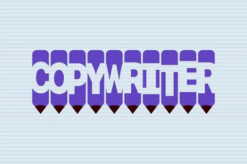 Copywriter text with Pen symbol creative ideas design Stock Illustration